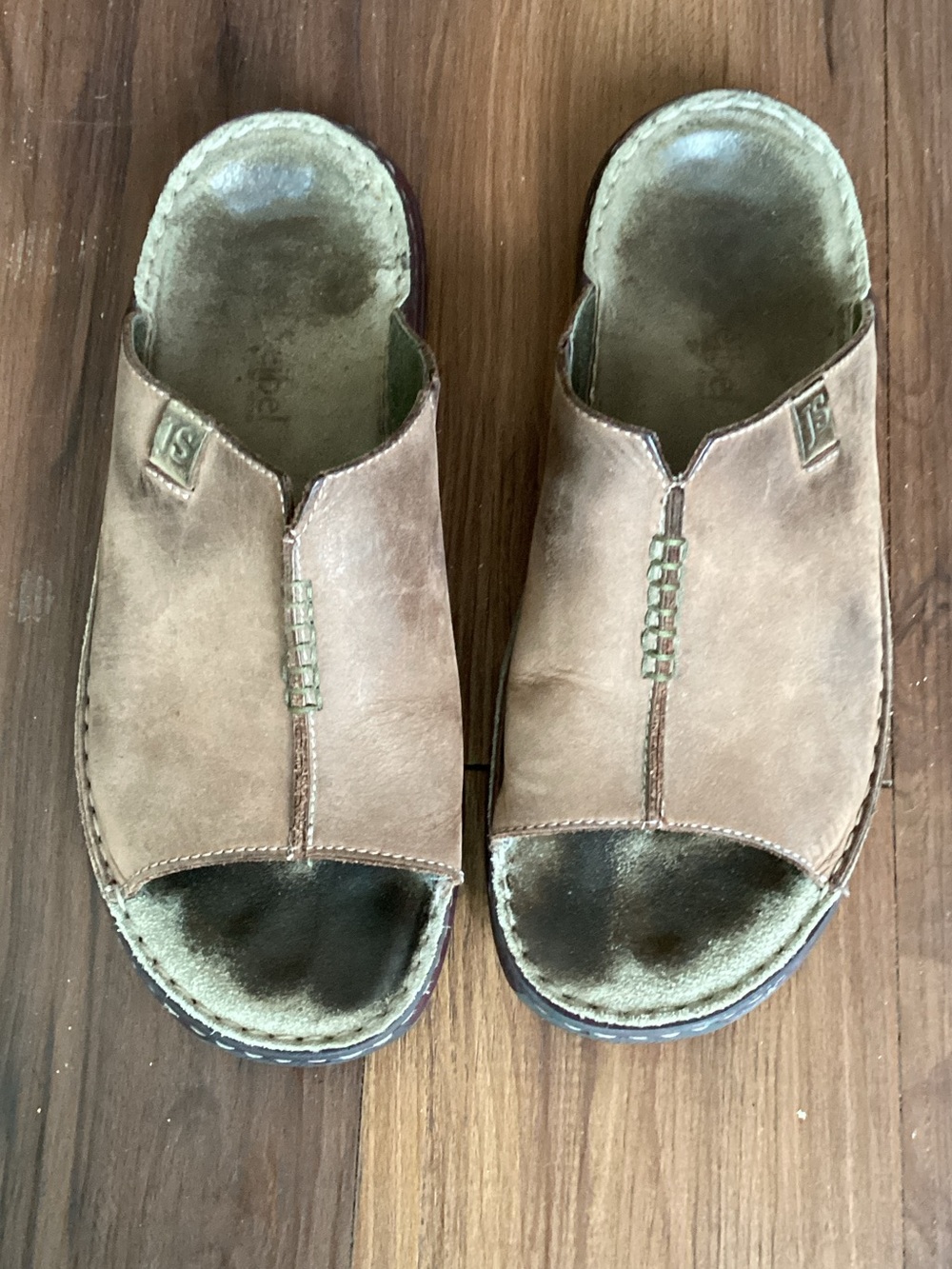 JS Josef Seidel Maverick 03  Leather Slide Sandals Soft Footbed US 9 EUR 42